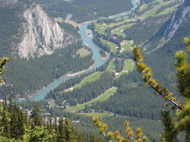 Bow River Valley seen from Sulphur Mountain