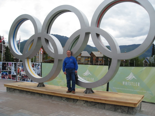 Winter olympic rings, Whistler, B.C.